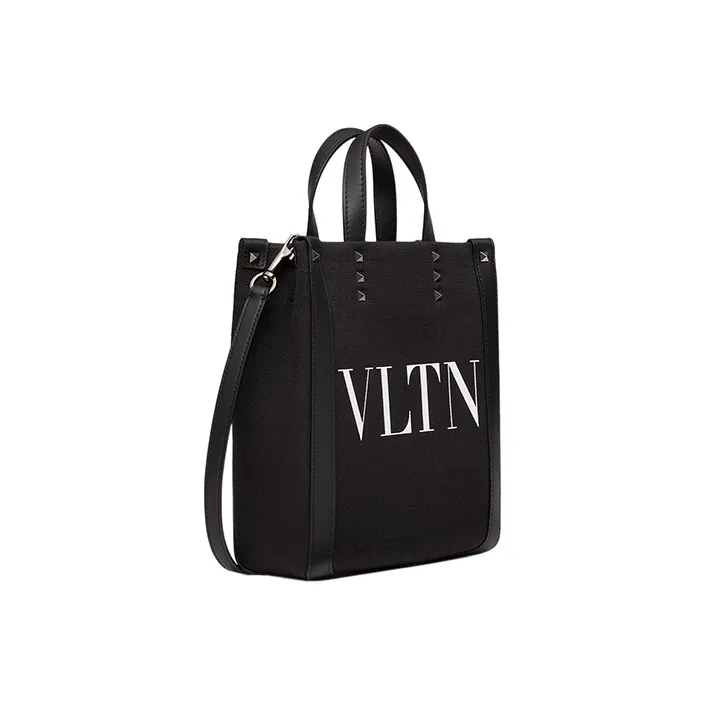 Valentino Canvas Handbag Mini Men's Black/White-1