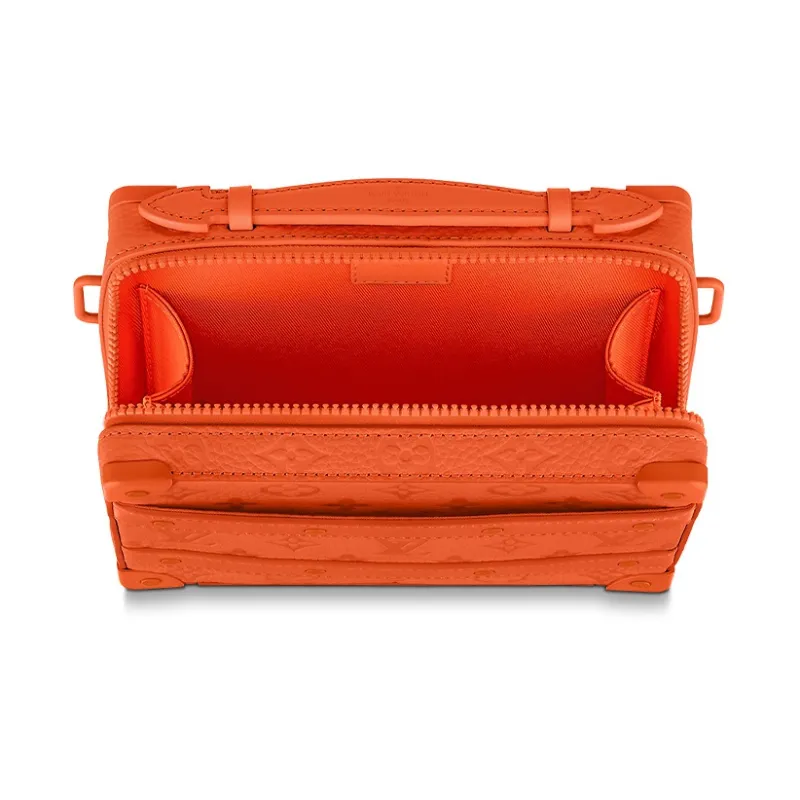 LOUIS VUITTON Handle Soft Trunk Taurillon Monogram Orange-3