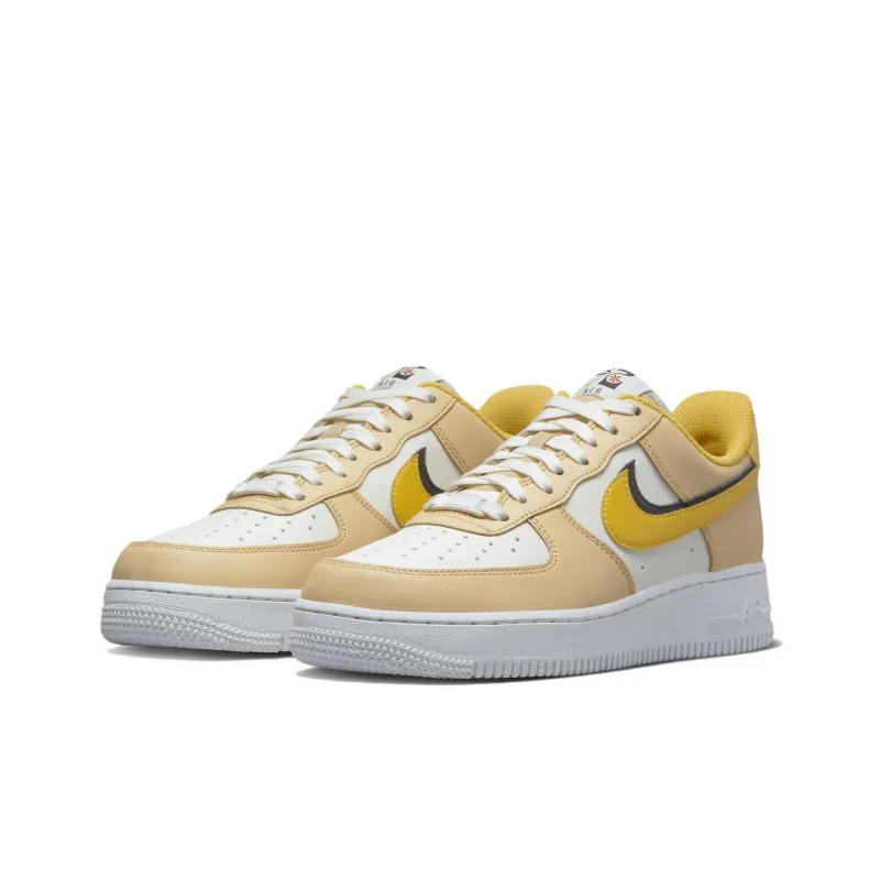 Nike Air Force 1 Low '07 Lx '82 Double Swoosh Sail Yellow Ochre Women's-2