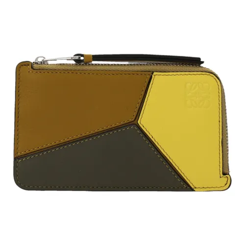 LOEWE Puzzle Cow Leather Card Holder Men's