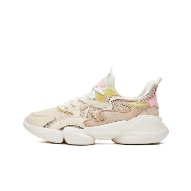 Erke Casual Shoes Women's Low-Top Feather White/Birch Wood-0