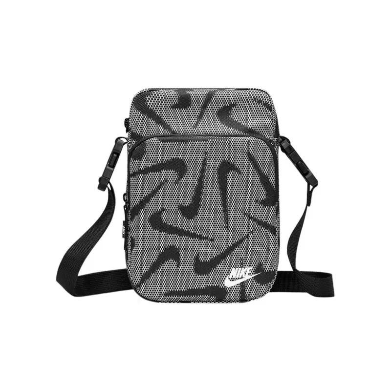 Nike Fabric Crossbody Bag Regular Unisex Black White-0