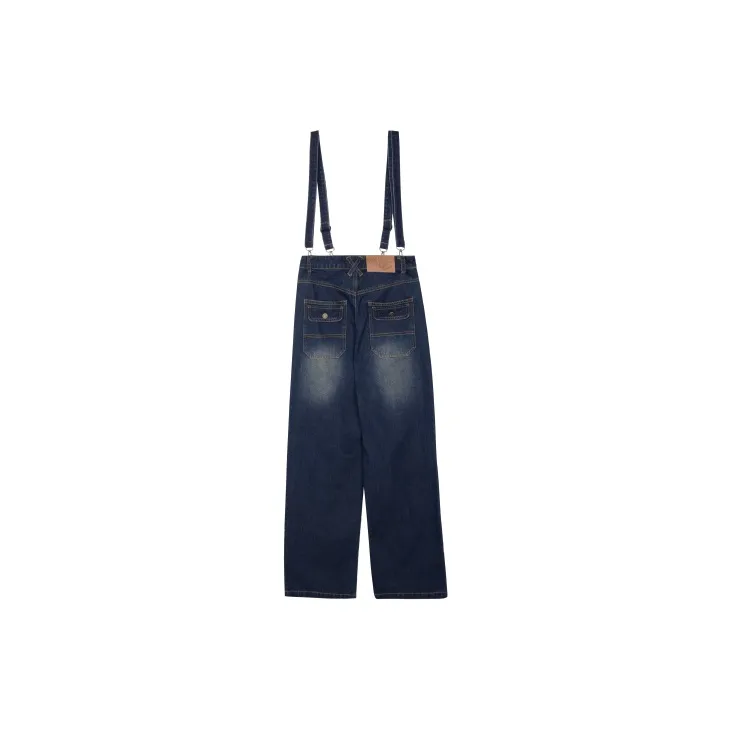 BEERBRO Cargo Pants Jeans Fall Women's Denim Blue-1