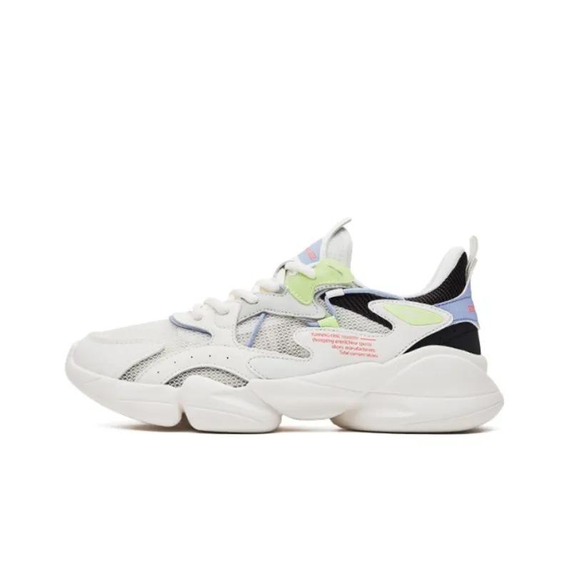 Erke Casual Shoes Women's Low-Top Microcrystal White/Jet Black-0