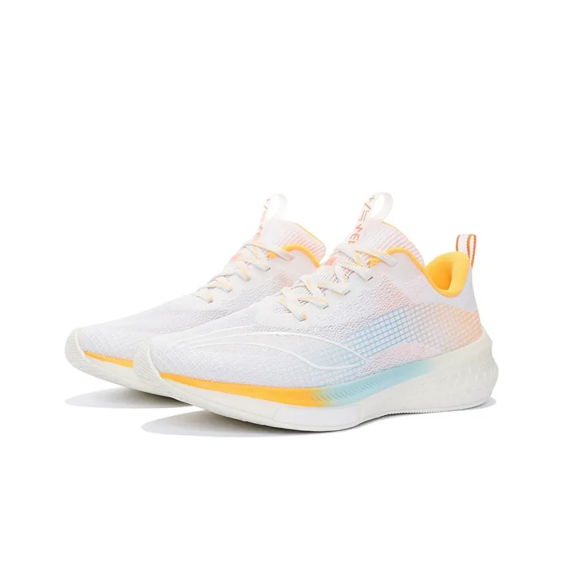 LiNing Red Hare 5 Pro Cushioning Anti Slip And Wear Resistant Low Top Running Shoes Men's White Yellow-2