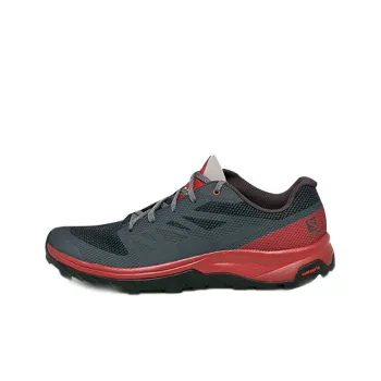 SALOMON Outline Anti-Slip Wear-Resistant Low-Top Outdoor Shoes Black Gray Red