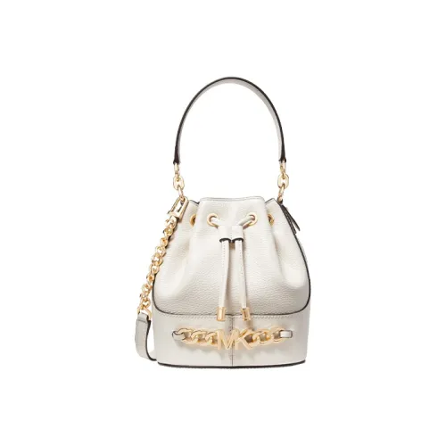 MICHAEL KORS MICHAEL KORS Luggage Collection Leather Shoulder Bag, Crossbody Bag, Handbag Small Size Women's Milk White