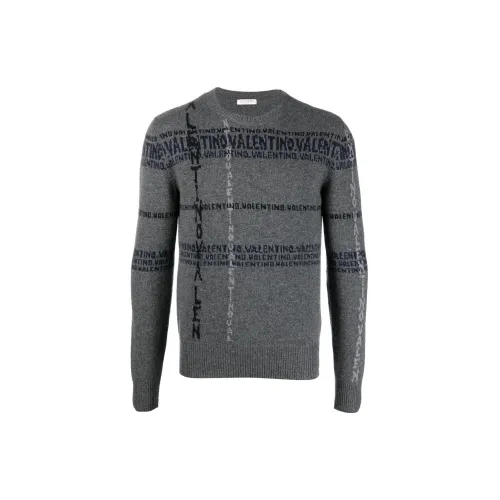 Valentino Cashmere Sweaters Men Gray