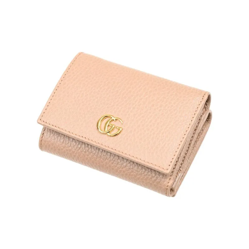 GUCCI Cow Leather Wallet Women's Pink-2