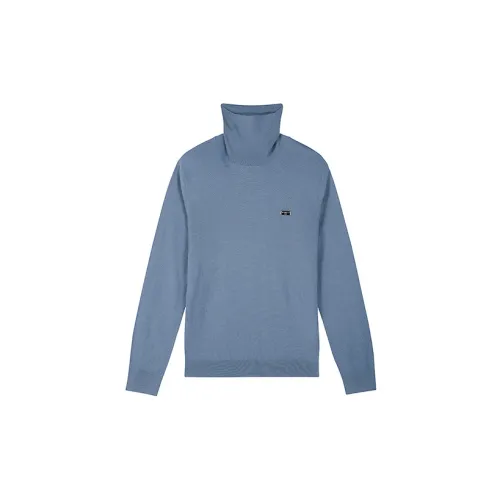 DAVID NAMAN Cashmere Sweaters Men Gray Blue