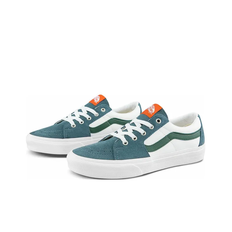 Vans SK8 Low Low Tops Casual Skateboarding Shoes Unisex White Green-1