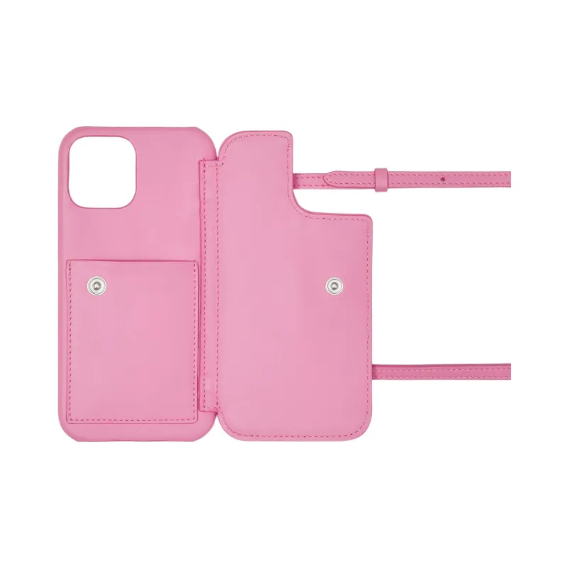 Burberry Quilted Lambskin Lola IPhone 13 Pro Phone Case With Strap Primrose Pink-2