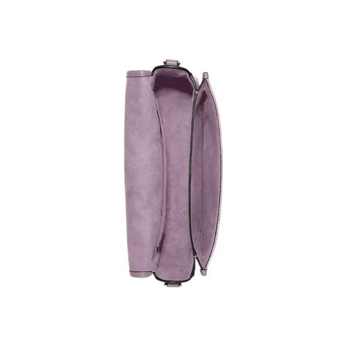 COACH Lonnie Fabric With Cow Leather Shoulder Bag, Crossbody Bag Women's Lilac Purple-4