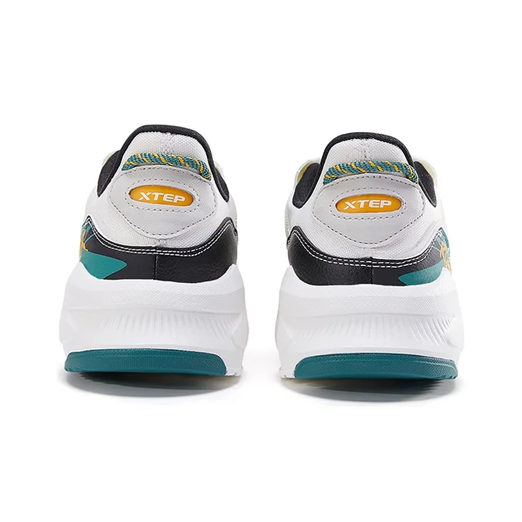 XTEP Running Shoes Men Low Top Sail White/Velvet Pine-3