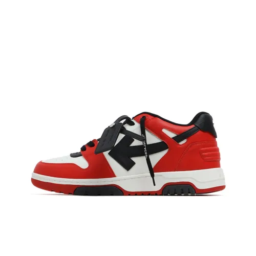 OFF-WHITE Out Of Office OOO Low Tops Black White Red