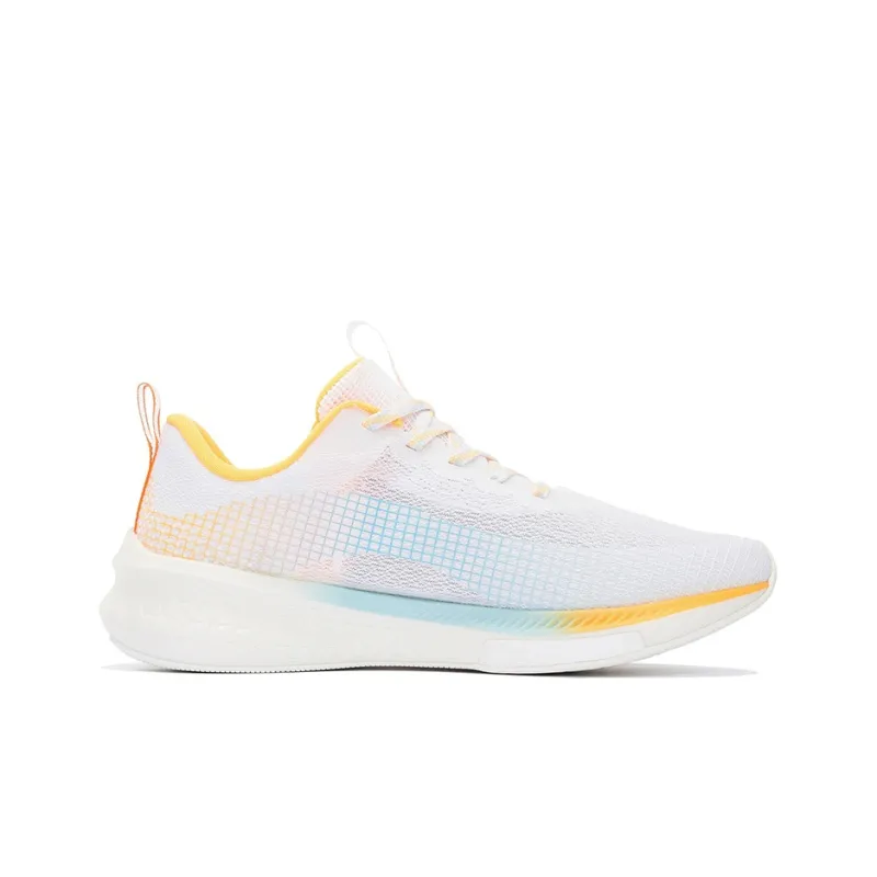 LiNing Red Hare 5 Pro Cushioning Anti Slip And Wear Resistant Low Top Running Shoes Men's White Yellow-1