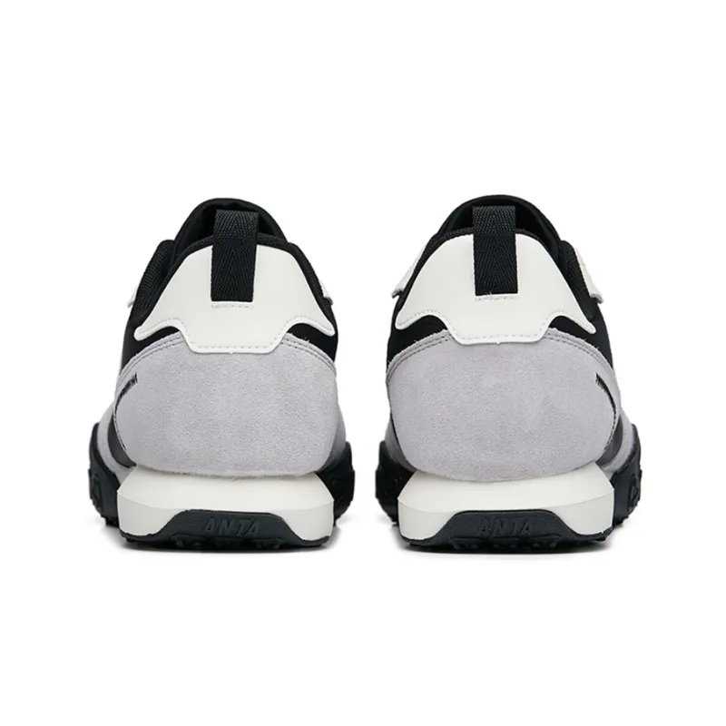 Anta Life Collection Cushioning Anti-Slip And Wear-Resistant Low-Top Casual Shoes Men's White Gray Black-4
