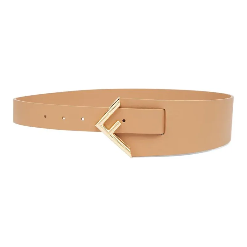 FENDI Logo Plaque Buckle Asymmetric Belt-0