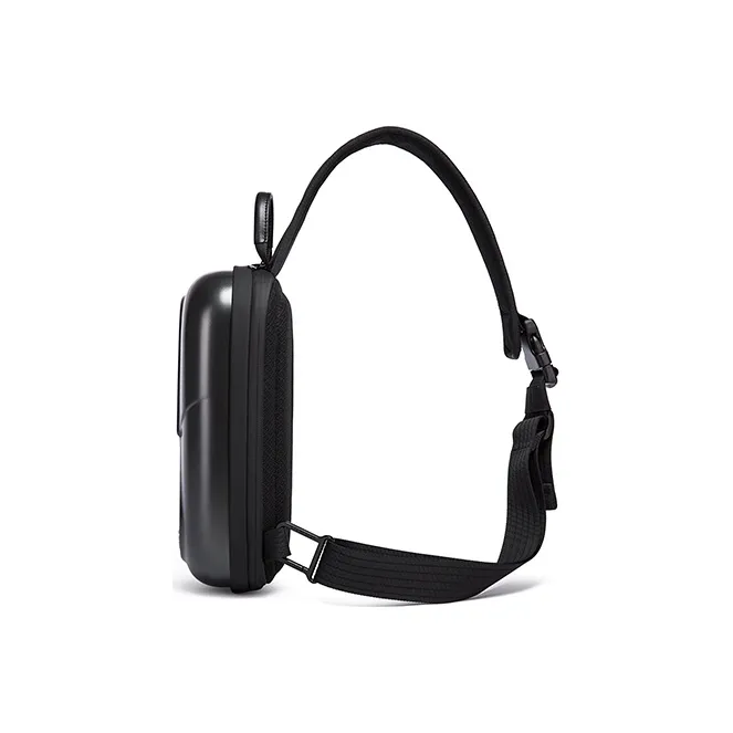 BANGE Hard Shell Laptop Bag IPad Bag Single Shoulder Crossbody Sling Bag Unisex Black-2