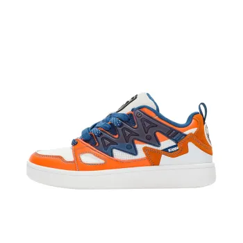 COPPOLELLA x Kappa Abrasion Resistant Low Top Skateboard Shoes Unisex White Orange Blue