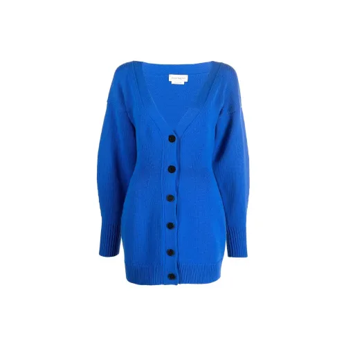 Alexander McQueen Long-Sleeved Dresses Women's Royal Blue