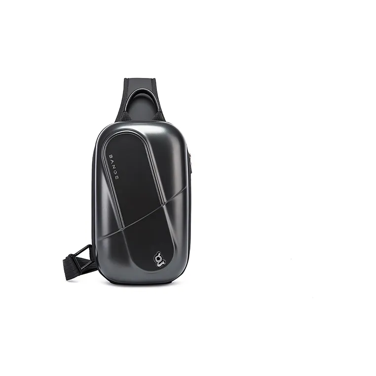 BANGE Hard Shell Laptop Bag IPad Bag Single Shoulder Crossbody Sling Bag Unisex Black-1