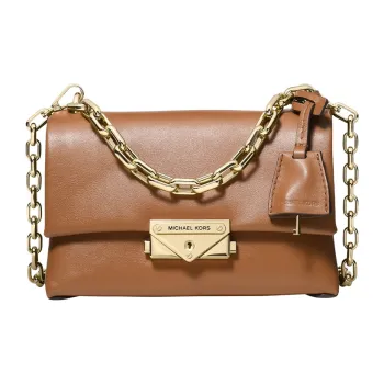 MICHAEL KORS Cece Cowhide Leather Crossbody Handbag Extra Small Women's Acorn Brown