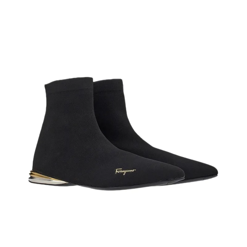 Ferragamo Casual Shoes Women's High Top Black-2