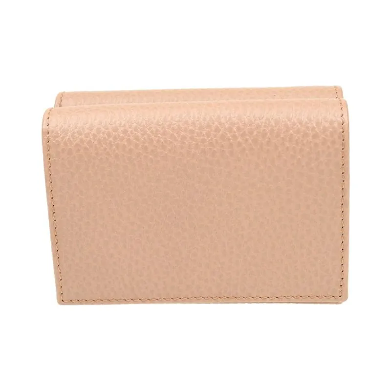 GUCCI Cow Leather Wallet Women's Pink-3