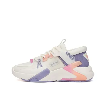 361° Casual Shoes Women's Low Top Feather White/Pink Purple Gray