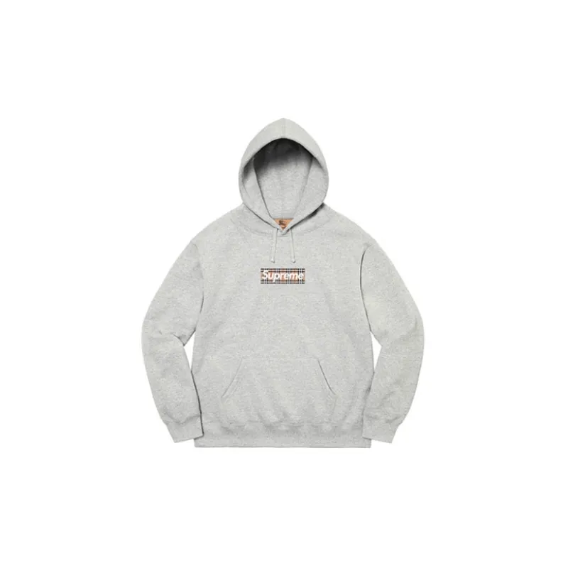 Supreme Burberry Box Logo Hooded Sweatshirt - POIZON