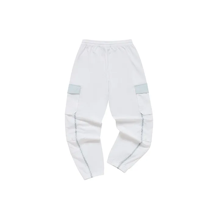 White Mountaineering X FILA FUSION FILA X White Mountaineering Collaboration Cargo Pants Women's Standard White-1