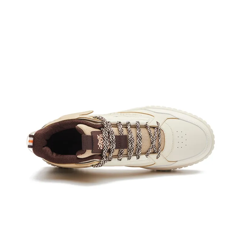 Erke Mid Top Skateboard Shoes Men's Warm Linen-2