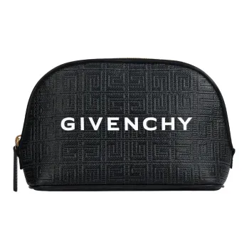 GIVENCHY G-Essentials Coated Canvas With Leather Coin Purse Storage Bag Clutch Women's Black