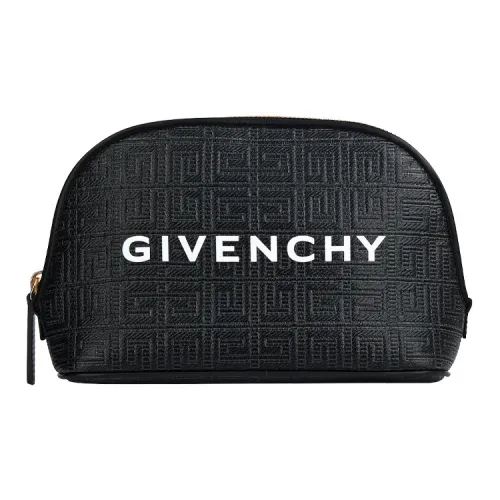 GIVENCHY G-Essentials Coated Canvas With Leather Coin Purse Storage Bag Clutch Women's Black