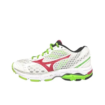 Mizuno Wave Connect Durable Breathable Low-Top Running Shoes Women's White Green Pink