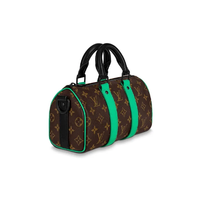 LOUIS VUITTON Keepall Bandouliere 25 Monogram Macassar Minty Green-1