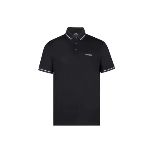 ARMANI EXCHANGE Polo Shirts Men Black