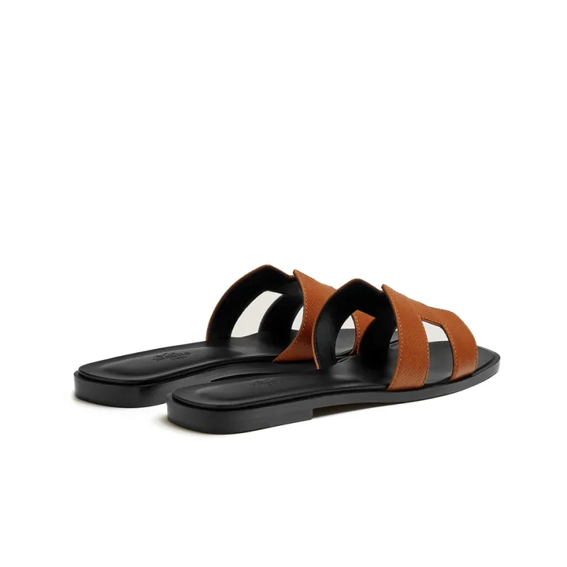 HERMES Oran Sandal Naturel Epsom Heritage Calfskin Leather-3