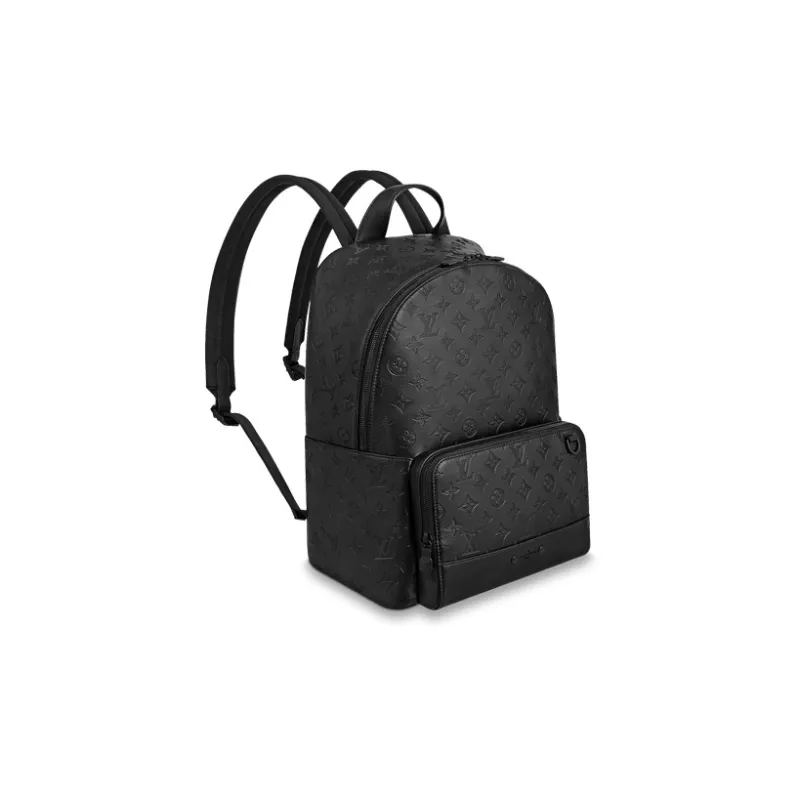 LOUIS VUITTON Racer Calfskin Backpack Regular Men's Black-1