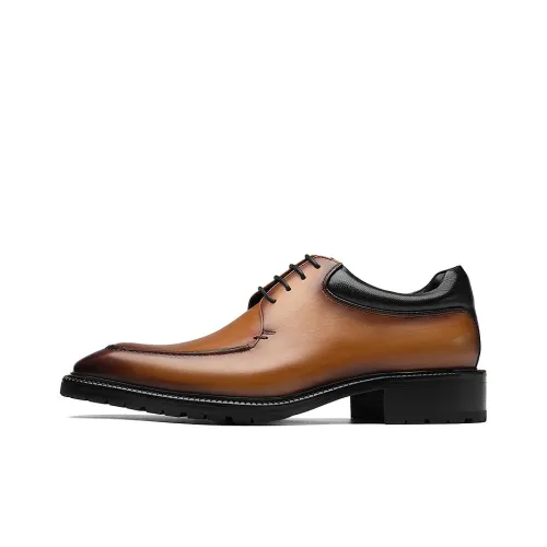 Roberta Di Camerino Dress Shoes Men Low-Top Yellow Brown