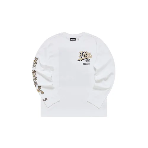 FILA FUSION BASEBALL Series T-Shirts Men Standard White