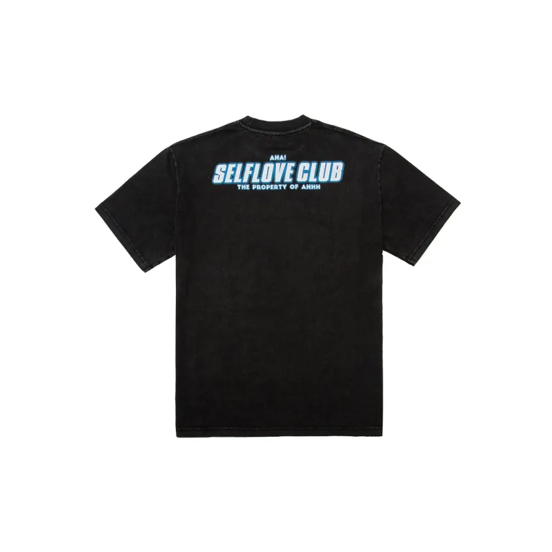 Ahhhing Elbow-Length Sleeved T-Shirt Unisex Black-1