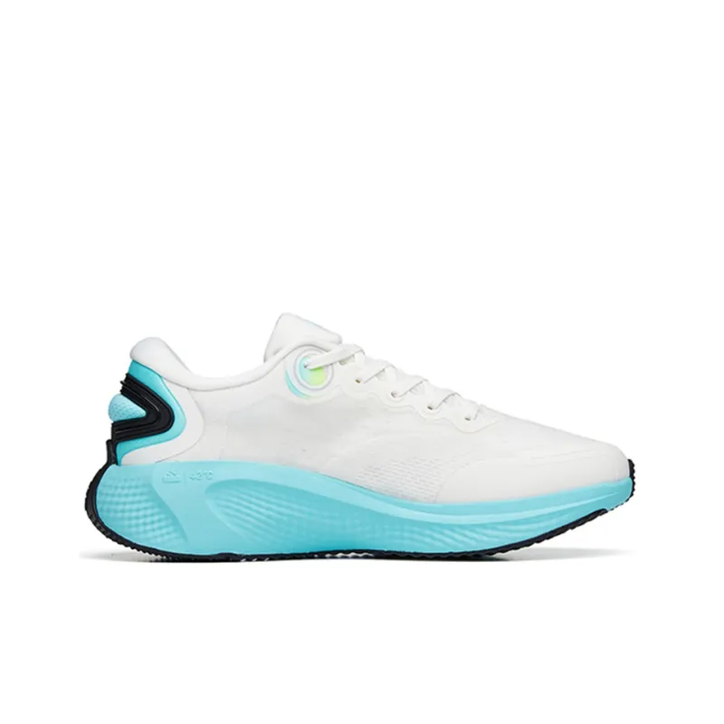 Anta Cushioned Anti Slip Wear Resistant Breathable Lightweight Low Top Running Shoes Men's White Blue-1