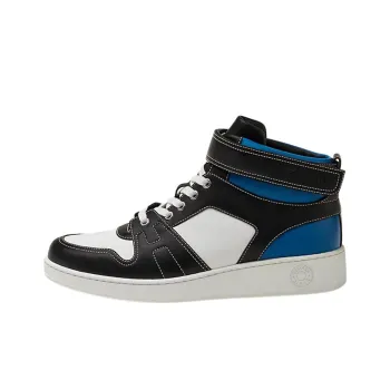 HERMES Freestyle High Top Stylish Skateboarding Shoes Men's Black White Blue