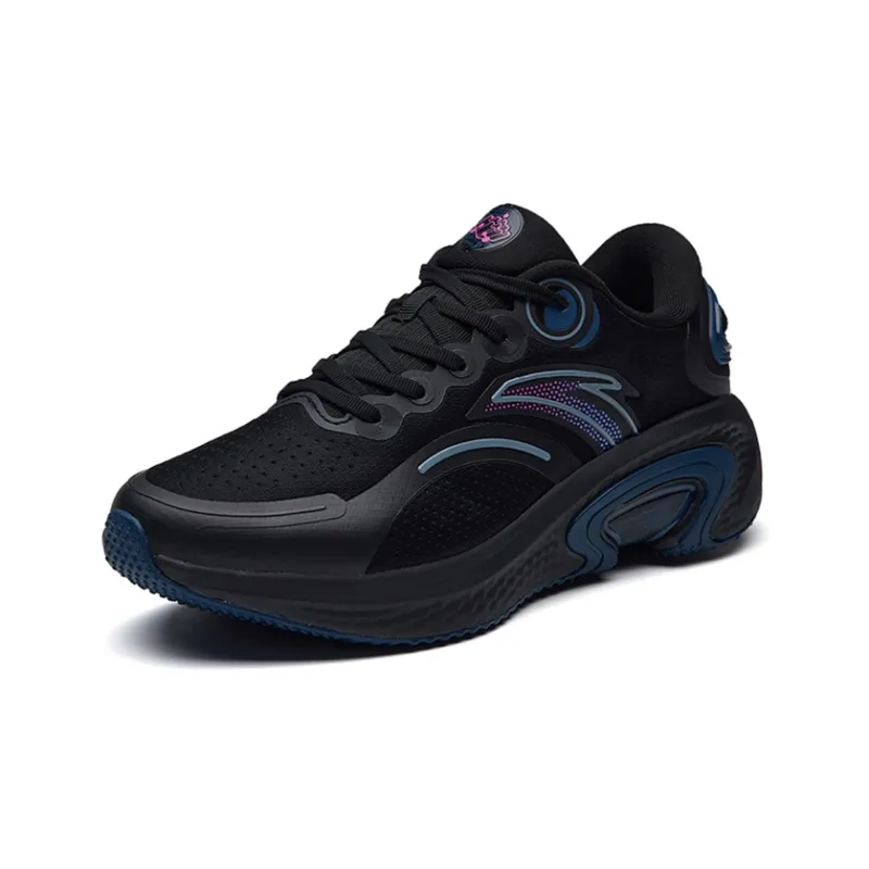 Anta Urban Running Lightweight Low-Top Running Shoes Men's Black Gray Blue-2