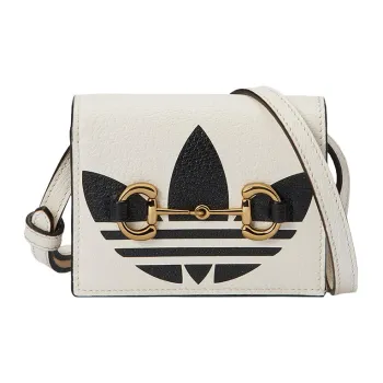 GUCCI Leather Handbag, Shoulder Bag, Crossbody Bag Regular Unisex White