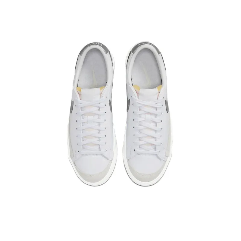 Nike Blazer Low 77 White Metallic Silver Women's-3