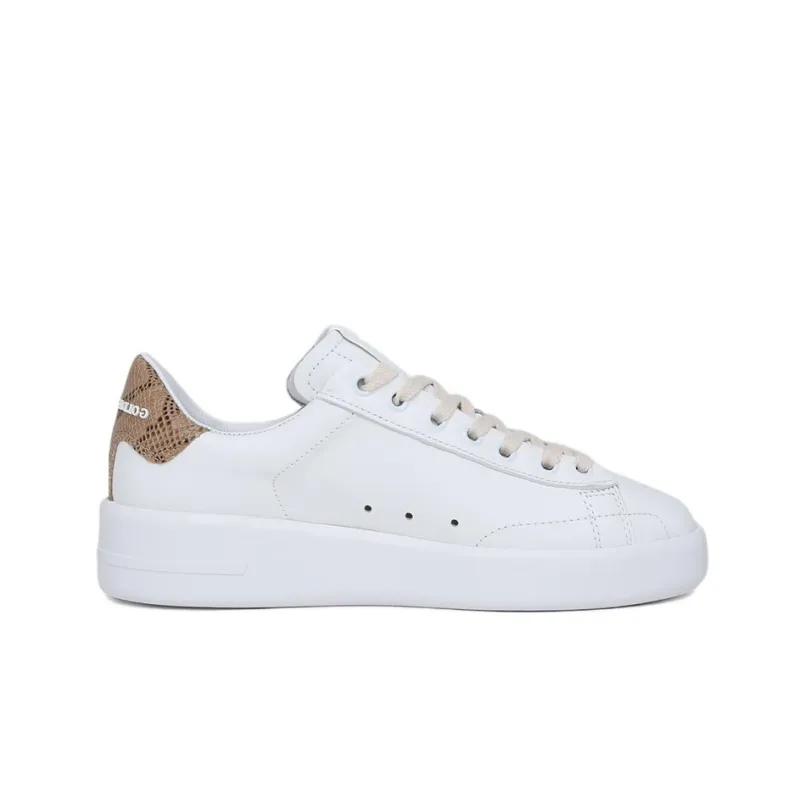 Golden Goose Purestar Stylish Skateboarding Shoes Women's White Gold-1