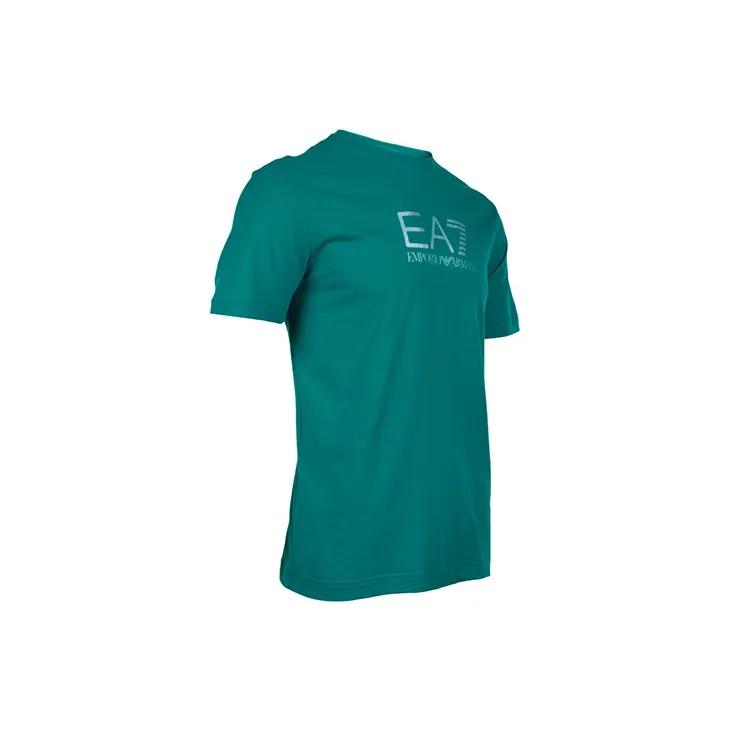 EMPORIO ARMANI EA7 T Shirts Men Peacock Green-3